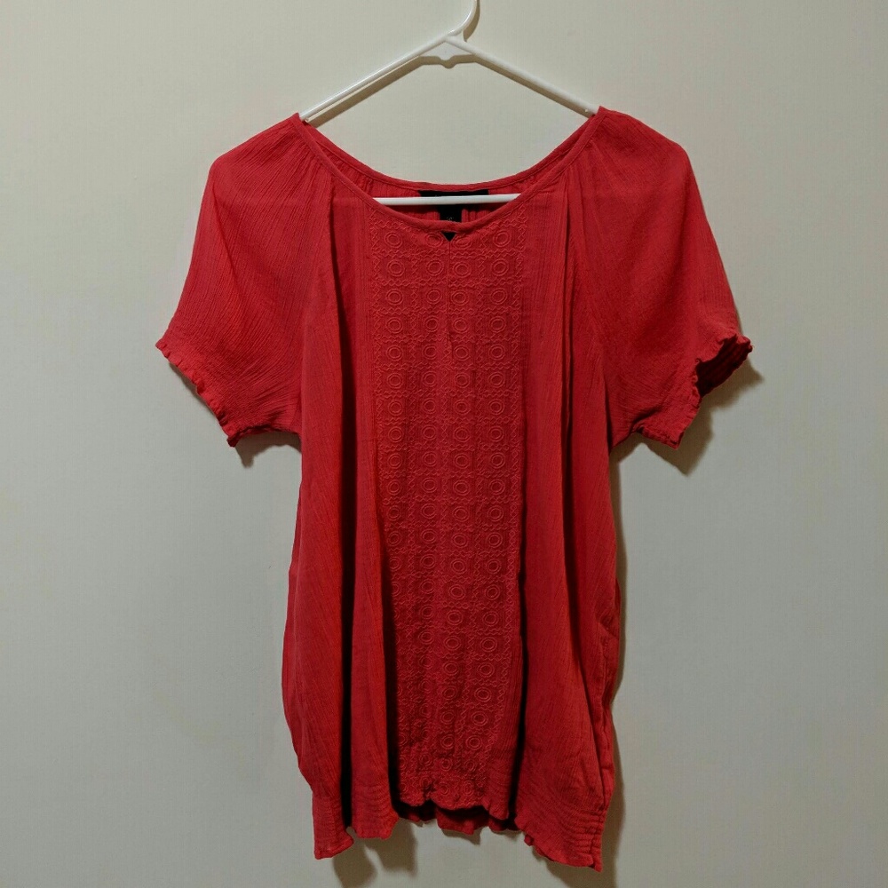 Tommy Hilfiger Peasant top in coral